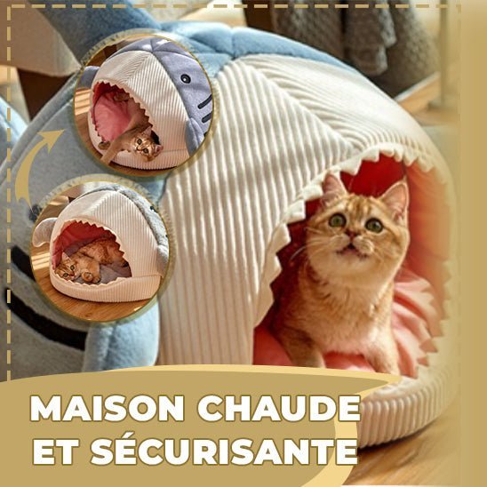 SharkTant ™ | Tente en forme de requin pour chat - Les ChAmoureux