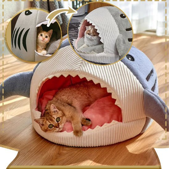 SharkTant ™ | Tente en forme de requin pour chat - Les ChAmoureux