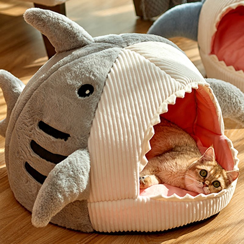 SharkTant ™ | Tente en forme de requin pour chat - Les ChAmoureux